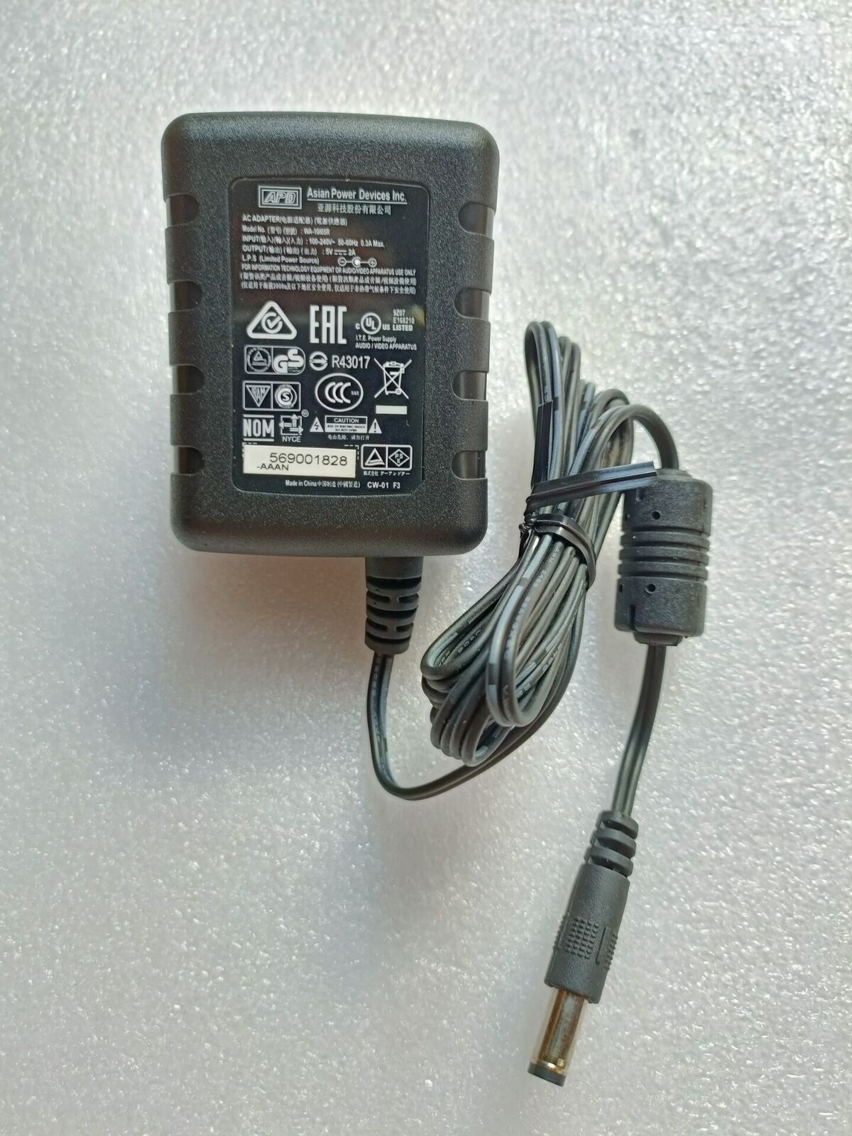 *Brand NEW*Genuine APD 5V 2A AC Adapter WA-10105R 5.5*2.1mm Power Supply